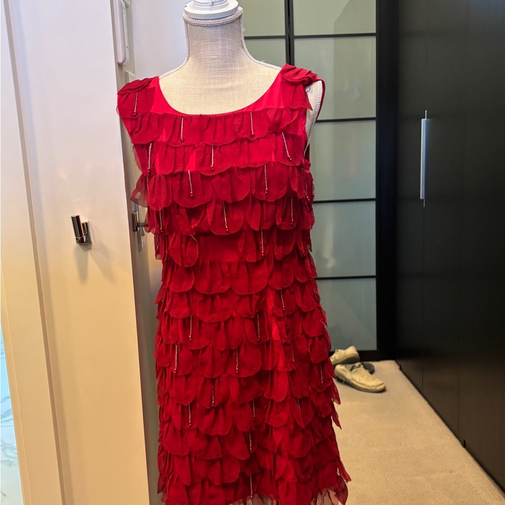 Vintage DOLCE & GABBANA Red Silk Dress – Size 4 - Picture 4 of 7